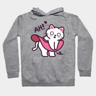 Ah! Cat Skirt Blows Up Hoodie